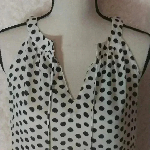Cynthia Rowley Top with Black Polka Dots Size S - Picture 4 of 8
